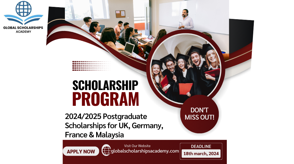 202425 Postgraduate Scholarships for UK, Germany & more Global